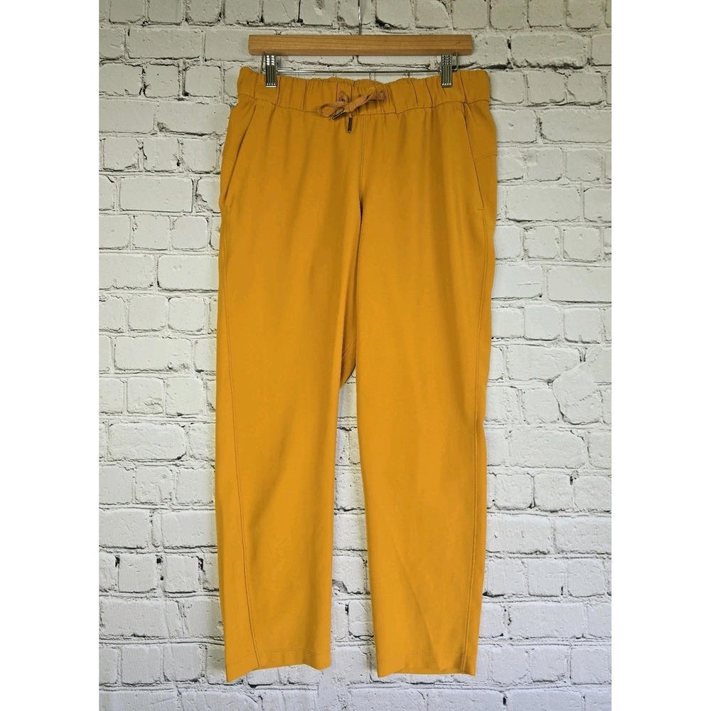 Lululemon‎ On The Fly Pant Marigold Mustard Yellow Drawstring Waist Size 8
